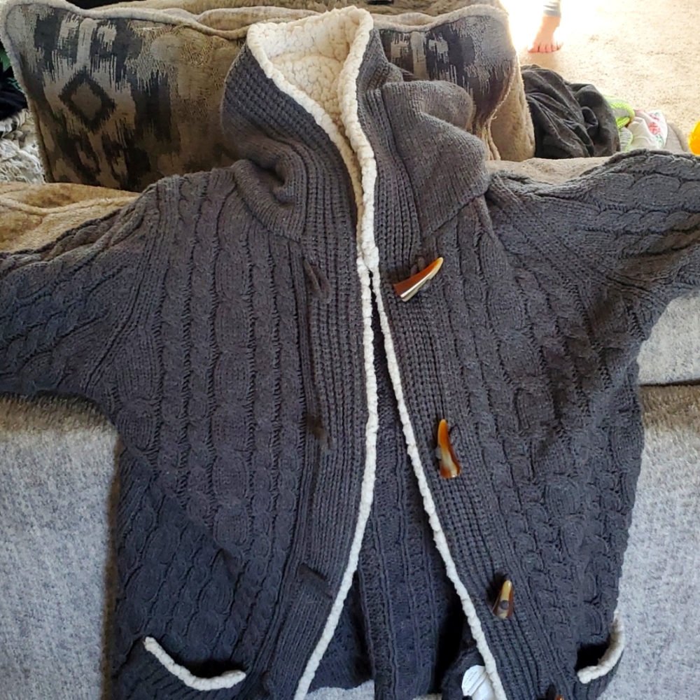 Button-up sweater